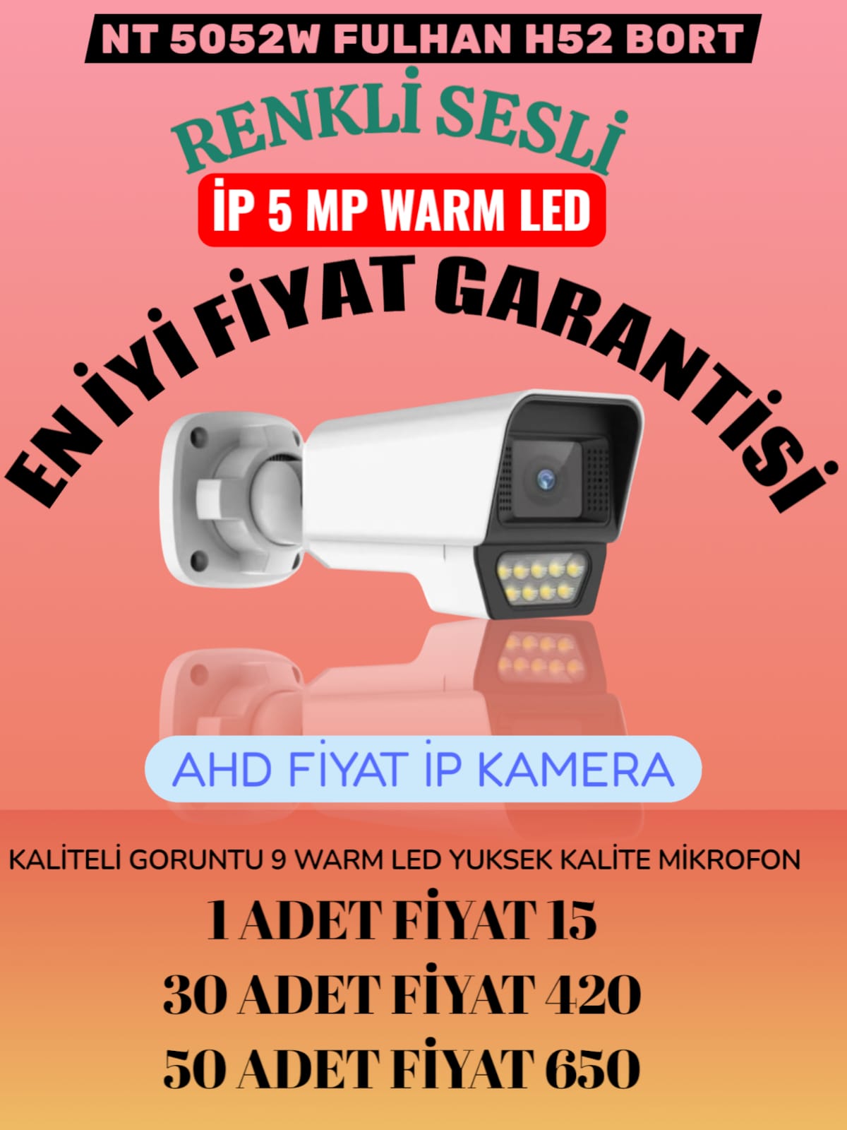 5 MP FULHAN H52 YÜKSEK KALİTE DAHİLİ MİC. POELİ